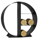 thumbnail of Moritz Metall Kaminholzregal Rund 4 Fächer Brennholzregal Feuerholzregal Stapelhilfe Holzhalter Kaminholzständer
