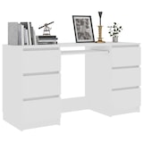 thumbnail of Bureau Blanc 140x50x77 cm Bois d'ingénierie Modèle Sirius Évasion