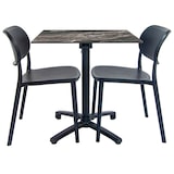 thumbnail of Restootab - set tavolo pieghevole da esterno 70x70cm con 2 sedie, piano laminato HPL marmo royal