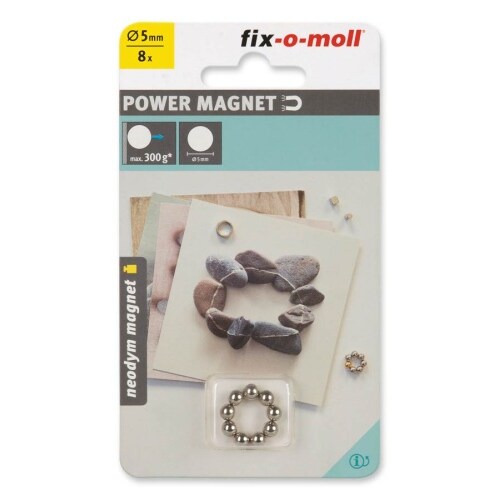 fix-o-moll Neodym Magnete Kugeln 5mm silber