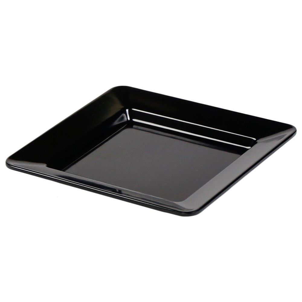 ILS fuente cuadrada negra melamina medidas 25,4x25,4x3,3 cm e1016-10-bk
