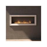 thumbnail of RAME 120 - Biocamino da incasso camino a bioetanolo da parete, colori vari - Bianco - con Vetro