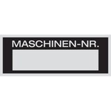thumbnail of Maschinenkennzeichnung, Maschinen-Nr. - Bund = 25 Stk - 80x30x0.5 mm Alu blank