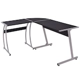 thumbnail of HELLOSHOP26 bureau table meuble travail informatique de coin en forme de L noir 0502081