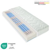 thumbnail of Matratze 200x200 (2 x 100x200cm), Taschenfederkernmatratze H3 H4, Höhe ca. 22cm, 7 Zonen Wendematratze 200x200cm mit hochwertigem Greenfirst® Bezug