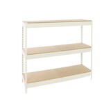 thumbnail of SimonRack Industrieregal, 1500x1500x450 mm, 400 kg am Biegepunkt, 3 Holzböden, Garagenregal, Weiss/Holz- Ecoforte