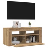 thumbnail of vidaXL TV-Schrank mit LED-Leuchten Artisan-Eiche 90x35x40 cm