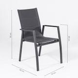 thumbnail of Conjunto de terraza de mesa 202/264 Antracita de cerámica y 6 sillones acolchados