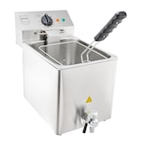 thumbnail of METRO PROFESSIONAL Friteuse GDF3008, roestvrij staal, 26 x 47 x 39 cm, 8 L, 3250 W, met aftapkraan, zilver