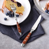 thumbnail of GRÄWE Dessertbesteck Nürnberg, 12-teilig, 6 Personen, Edelstahl, braune Griffe