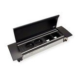 thumbnail of BACHMANN POWER FRAME COVER zwart ALU 4-voudig RAL9005