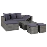 thumbnail of vidaXL 4-tlg. Garten-Lounge-Set mit Auflagen Poly Rattan Grau