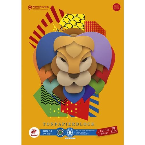 Staufen Dürer Green Bastelpapier DIN A3 10 Blatt 130 g/m² 10 Farben Farbig sortiert