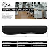thumbnail of CSL Handgelenkauflage Tastatur Keyboard - Handballenauflage Handgelenkschoner - Maus und Tastatur - ergonomische Haltung - 43 cm - atmungsaktiv