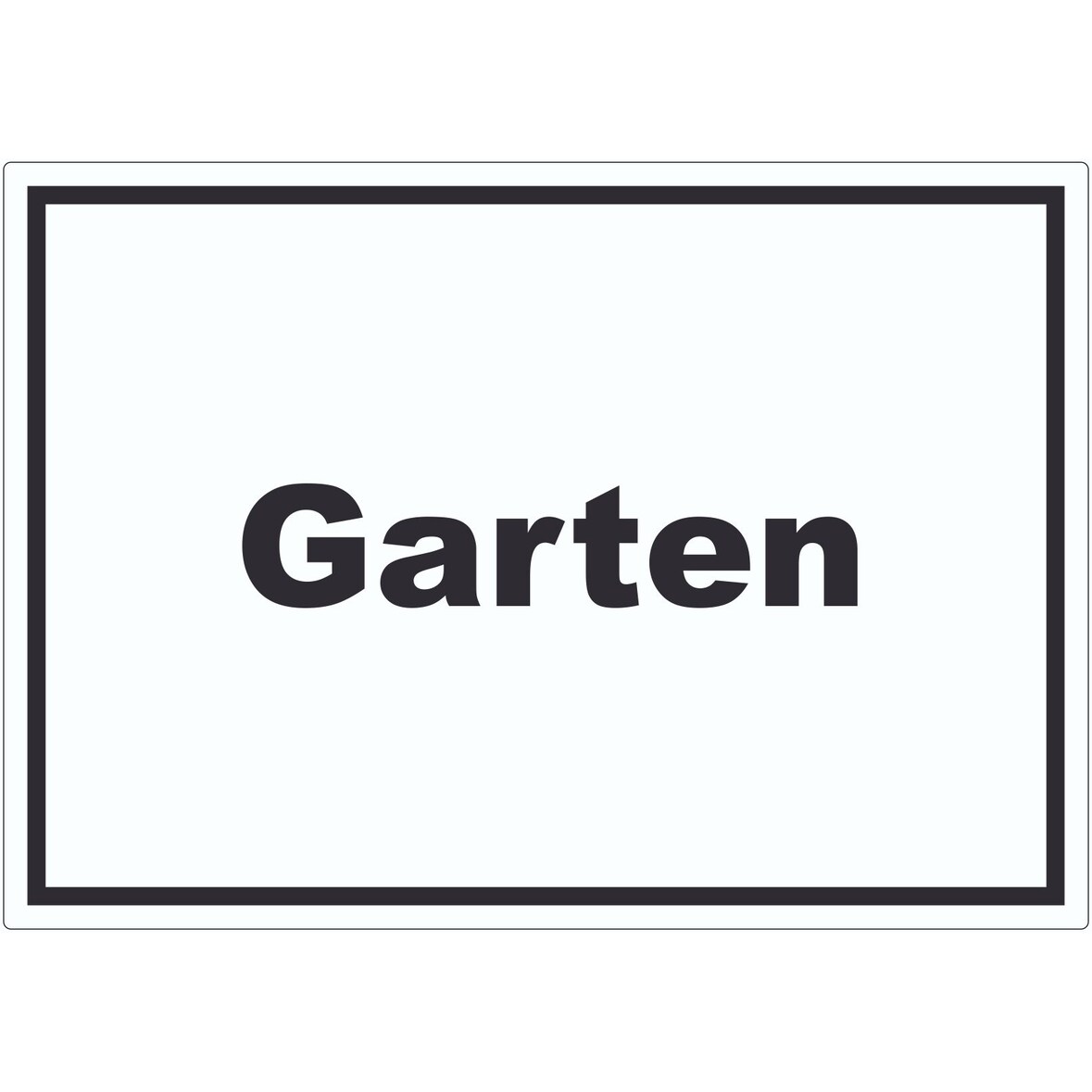 Garten Aufkleber mit Text Blumen Rasen waagerecht A2 (420x594mm)