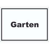thumbnail of Garten Aufkleber mit Text Blumen Rasen waagerecht A2 (420x594mm)