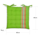 thumbnail of Cojines Acolchados para sillas de Cocina, cojin para terraza, jardín, balcón, Comedor. Tamaño 40 x 40 x 5cm (Verde 2 Pzas)