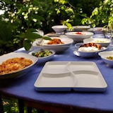 thumbnail of Vassoio Quadrato a 4 scomparti in melamina . Misura Media 26 x 26 cm