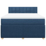 thumbnail of vidaXL Boxspringbett mit Matratze Blau 160x200 cm Stoff