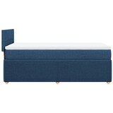 thumbnail of vidaXL Boxspringbett mit Matratze Blau 80x200 cm Stoff