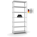 thumbnail of PROREGAL Fachbodenregal Schraubsystem | Grundregal | HxBxT 300x130x50cm | 7 Ebenen | Fachlast 350 kg | Beidseitig nutzbar | Lichtgrau