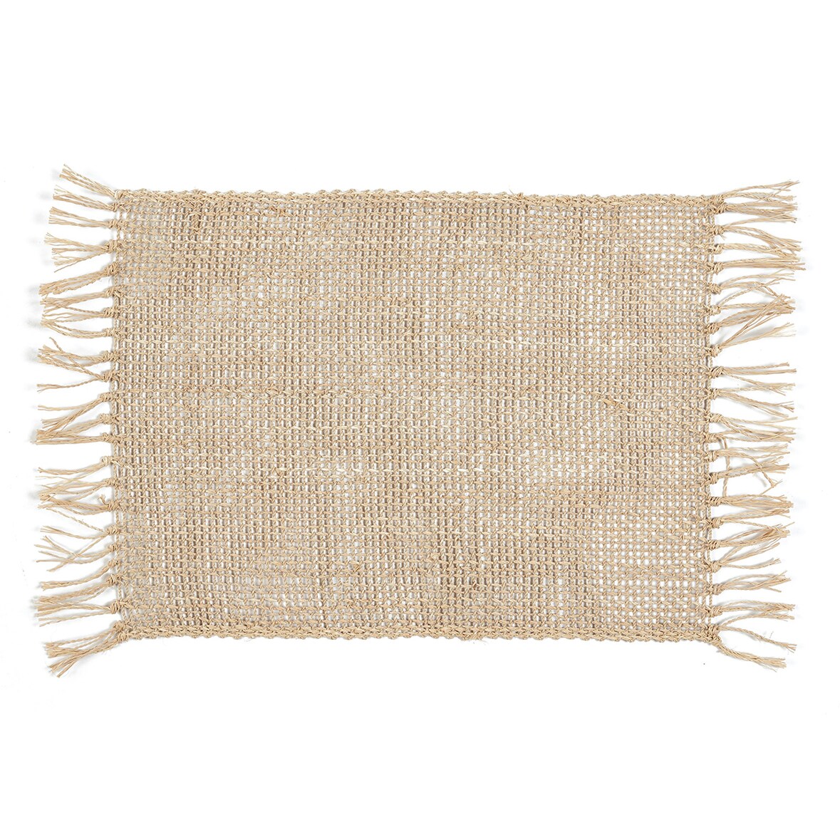 Bazar Bizar Placemat van zeegras 50x30x2 cm naturel - Set van 6