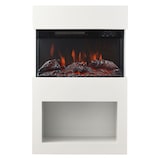 thumbnail of KAMINIO Elektrokamin Henri - Elektrischer Kaminofen mit Heizung, 3D-Flammeneffekt, Holzfach, Fernbedienung - Weiß