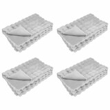 thumbnail of vidaXL Kunstfell Kaninchenfell Decke Olite 4 pcs Grau 240 x 270 cm