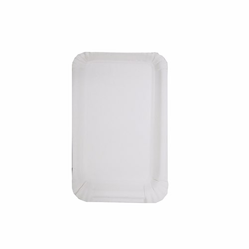 ABC Pak 250 Teller, Pappe [rc] eckig 10 cm x 16 cm weiss (95641, 250 Stück)