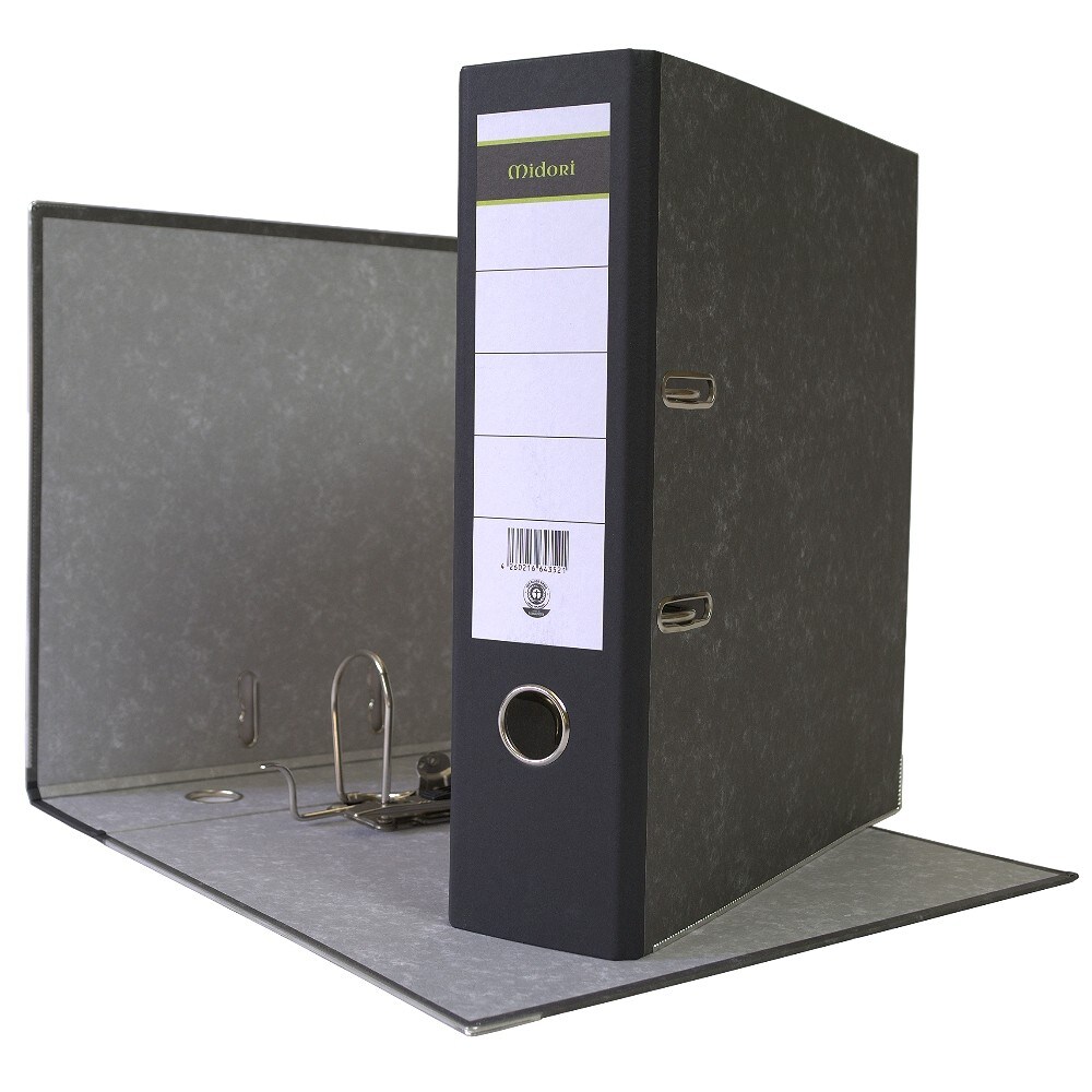 7 x Aktenordner 80mm A4 Breit Wolkenmarmor Schwarz Briefordner Ordner