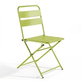 thumbnail of Ensemble table de terrasse pliante et 2 chaises acier vert - Oviala
