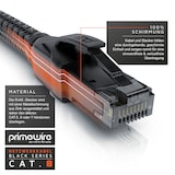 thumbnail of Primewire Patchkabel CAT 8 mit Baumwollummantelung, Gigabit Ethernet LAN Kabel - Black Series, 40 Gbit/s - S/FTP PIMF Schirmung, Netzwerkkabel - 15m