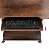 thumbnail of tectake Mesa de escritorio Fife 80 x 65,5 x 130,5cm  Madera Industrial Oscura, Rústica