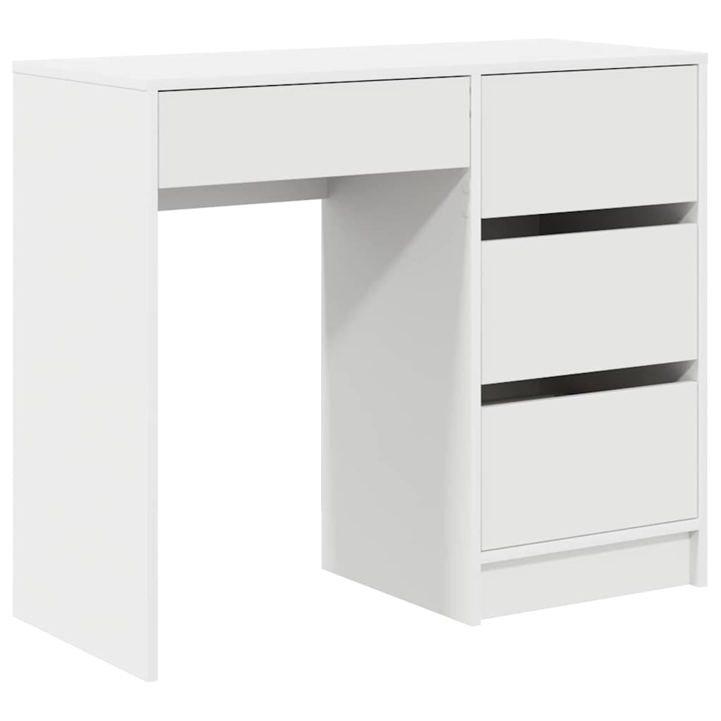 Scrivania con cassetto Bianco 90 x 37,5 x 75 cm Modello Horizon Soleil in derivati \u200b\u200bdel legno