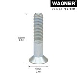 thumbnail of WAGNER Innensechskantschrauben Senkkopfschraube 4tlg. Set für TENO - Gewinde M10 x 50 mm, Stahl verzinkt - 12990304