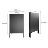 thumbnail of Olympia stoeptegel met metalen frame en handvat, 500x850 mm