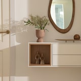 thumbnail of KLAST Mueble recibidor flotante en madera color blanco y natural Hazan