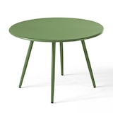 thumbnail of Set di 2 tavolini rotondi in acciaio verde cactus