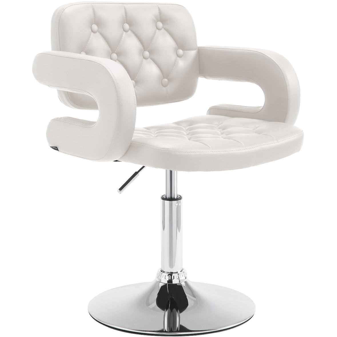 Espreguiçadeira Dublin em imitação de pele branco