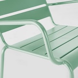 thumbnail of Poltrona reclinabile e poggiapiedi in metallo verde salvia