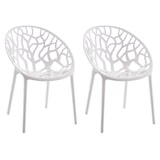 thumbnail of Conjunto de 2 sillas de jardín apilables Hope Blanco