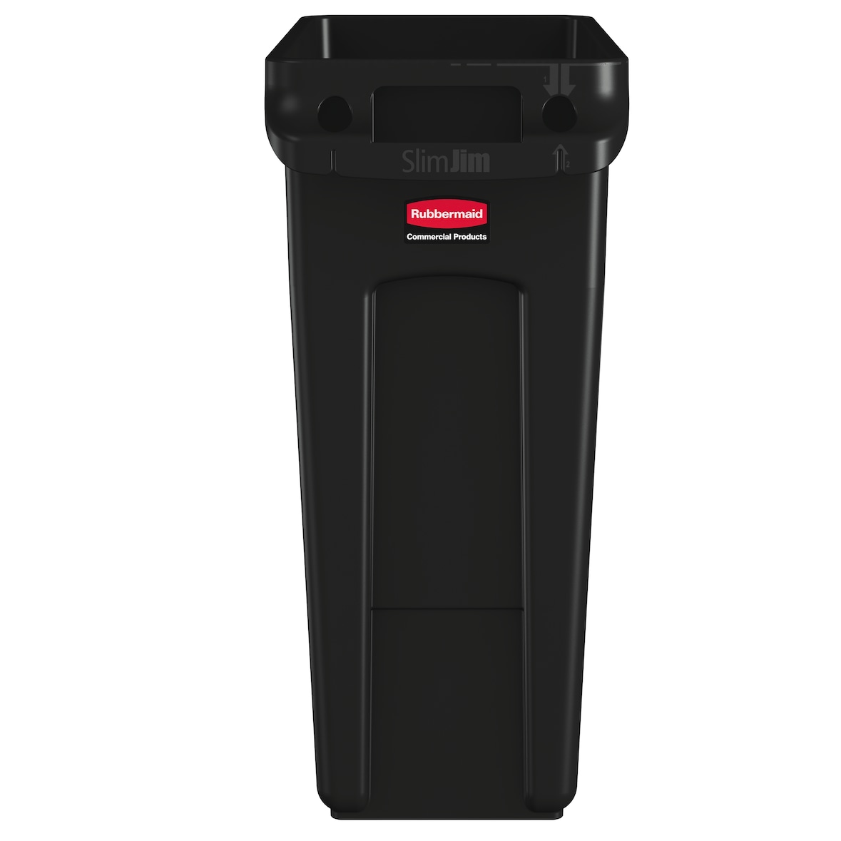 Collecteur de Recyclage Noir avec Conduits d'Aération - 60 L - Rubbermaid