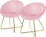 thumbnail of ML-Design – Esszimmerstühle 2er Set – Rosa Samt | runde Rückenlehne, goldene Metallbeine, ergonomisch gepolstert