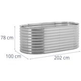 thumbnail of Uniprodo - Metalen Hochbeet - 202 x 100 x 78 cm - staal