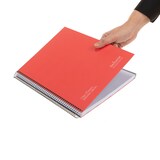 thumbnail of Caderno A4+ capa extra rígida 120H 80G quadriculado 5x5 microperfurado 5 faixas cor Navigator Vermelho