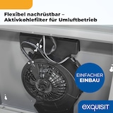 thumbnail of Exquisit Dunstabzugshaube, 50cm breit, Abluftbetrieb, Unterbauhaube, 3 Lüftungsstufen, Metallfettfilter, UBH50-020 inoxlook