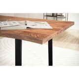 thumbnail of Computertisch Massivholz Industrial | 160x80 cm Akazie Homeoffice | Goldbraun | Baumkante & Handgefertigt | Tarn Kollektion | Kadima Design