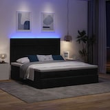thumbnail of vidaXL Ottoman-Bett mit Matratzen & LEDs Schwarz 180x200 cm Samt
