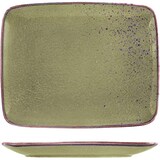 thumbnail of H&H Confezione 6 Piatti Rettangolari Reactive Stoneware, Verde, Cm 29x23