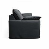 thumbnail of Sofá en tela de lino mestizo, 3 plazas, gris marengo